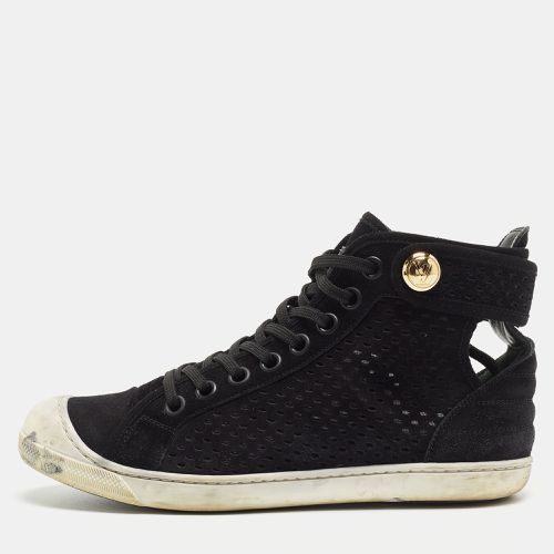 Laser Cut Suede High Top Sneakers Size 37 - Louis Vuitton - Modalova