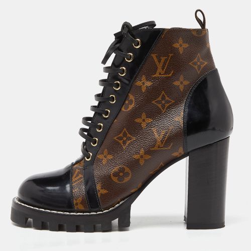 Black Monogram Canvas And Patent Leather Star Trail Ankle Boot Size 40 - Louis Vuitton - Modalova