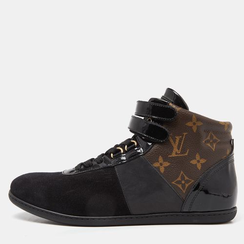 Brown Suede, Patent Leather and Monogram Canvas Move Up Sneakers Size 38 - Louis Vuitton - Modalova