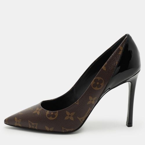 Black Monogram Canvas and Patent Leather Chérie Pumps Size 37 - Louis Vuitton - Modalova