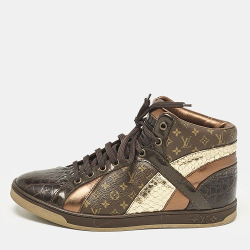 Monogram Canvas and Crocodile Punchy High Top Sneakers Size 36.5 - Louis Vuitton - Modalova