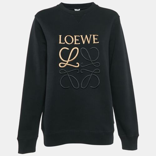 Logo Embroidered Cotton Crew Neck Sweatshirt L - Loewe - Modalova