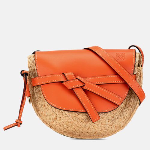 Orange Raffia Medium Gate Crossbody Bag - Loewe - Modalova