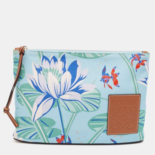 X Paula Ibiza /Multicolor Water Lily Print Canvas Pouch - Loewe - Modalova