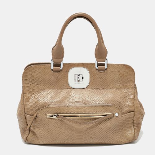 Clay Python Embossed Leather Gatsby Tote - Longchamp - Modalova