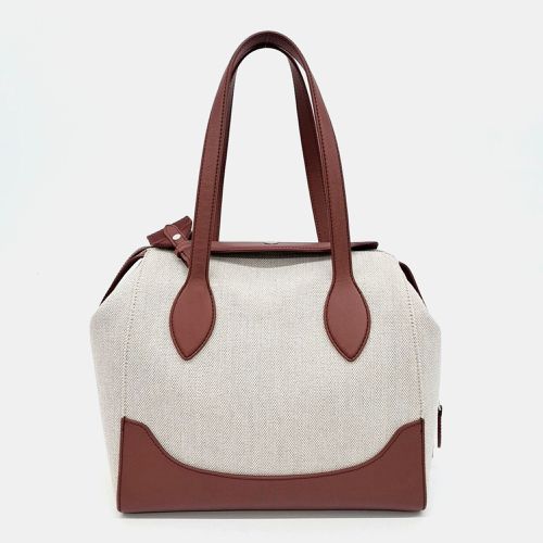 Brown Canvas & Leather Sesia Happy Day Medium Bag - Loro Piana - Modalova