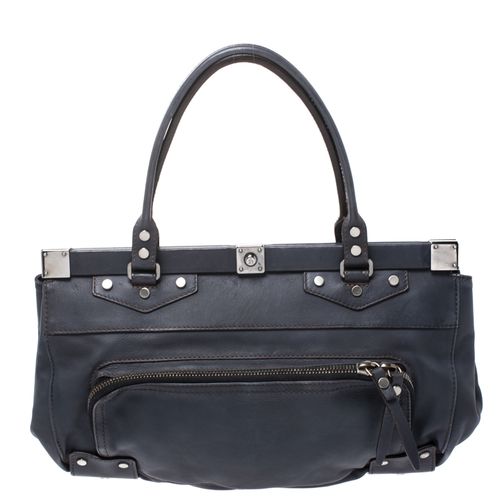 Lanvin Blue Leather Frame Satchel - Lanvin - Modalova