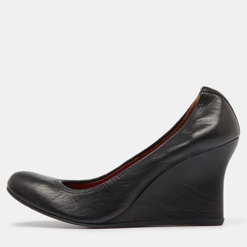 Leather Wedge Pumps Size 38.5 - Lanvin - Modalova