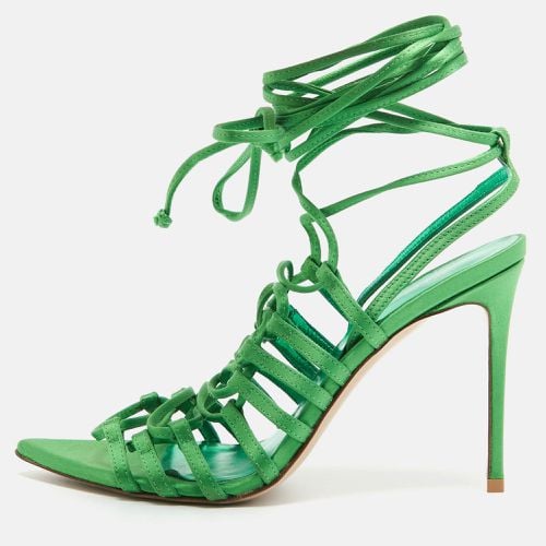 Satin Lace Up Ankle Wrap Sandals Size 36.5 - Le Silla - Modalova