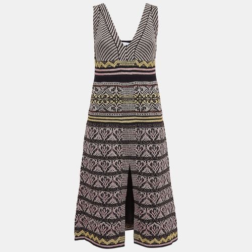 Patterned Lurex Knit Sleeveless Midi Dress M - M Missoni - Modalova