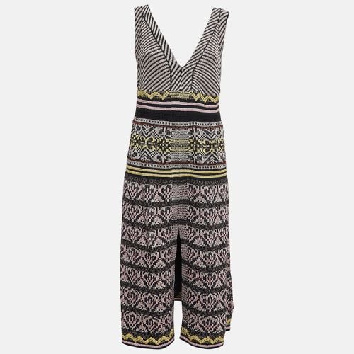 Patterned Lurex Knit Sleeveless Midi Dress M - M Missoni - Modalova