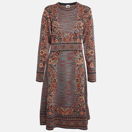 Patterned Knit Full Sleeve Midi Dress L - M Missoni Denim - Modalova