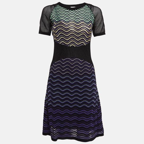 Wave Patterned Lurex Knit Short Dress M - M Missoni - Modalova