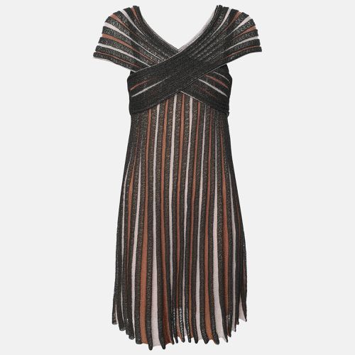 Black Striped Knit Fabric Mini Dress S - M Missoni - Modalova