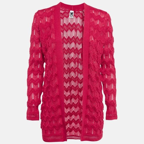 Chevron Pattern Knit Open Front Cardigan S - M Missoni - Modalova