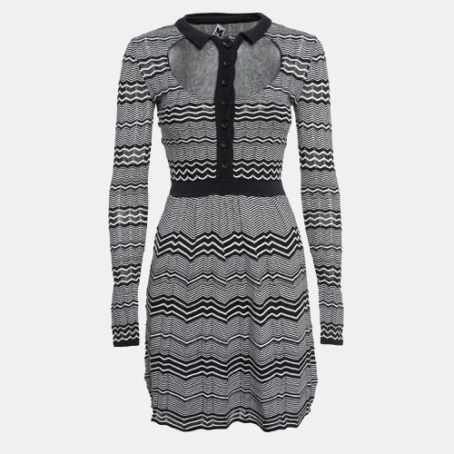 White Patterned Knit Mini Dress S - M Missoni - Modalova