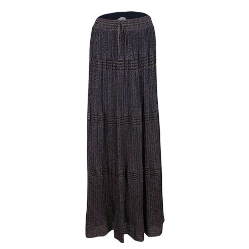 Lurex Perforated Knit Pleated Skirt M - M Missoni - Modalova