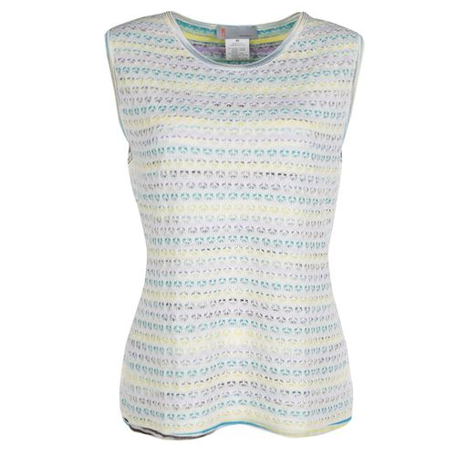 Striped Floral Crochet Knit Sleeveless Top L - M Missoni - Modalova