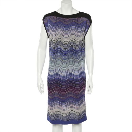 Wave Pattern Lurex Knit Shift Dress L - M Missoni - Modalova