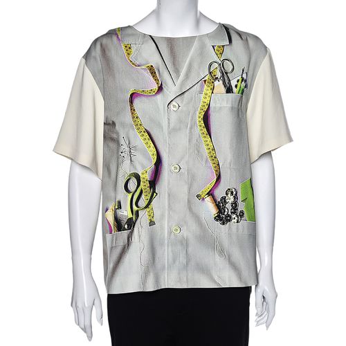 Multicolored Printed Crepe Blouse L - Moschino Cheap and Chic - Modalova