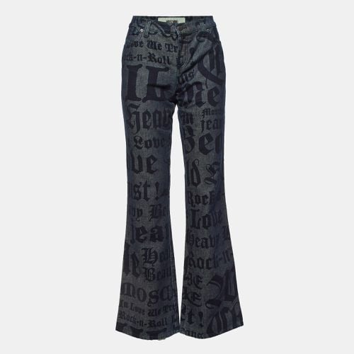 Dark Logo Print Denim Jeans M Waist 30" - Moschino Jeans - Modalova