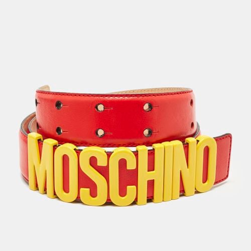 Leather Classic Logo Belt 95 CM - Moschino - Modalova