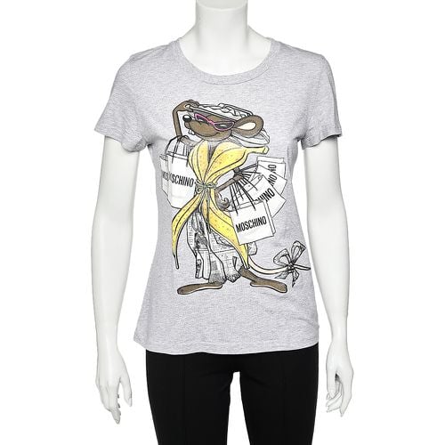 Shopaholic Mouse Printed Cotton T-Shirt L - Moschino - Modalova