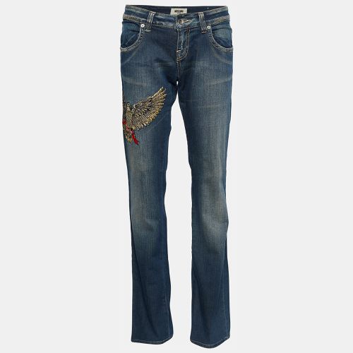 Jeans Embroidered Denim Distressed Jeans L - Moschino - Modalova