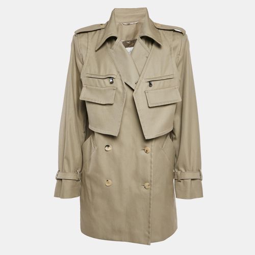 Khaki Gabardine Double Breasted Peonie Jacket S - Max Mara Sfilata - Modalova