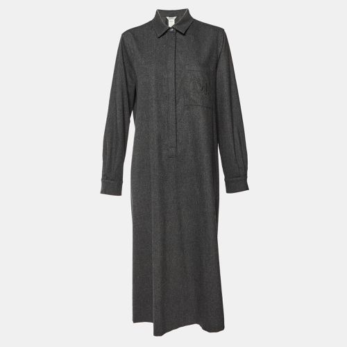 Wool Buttoned Midi Dress L - Max Mara - Modalova