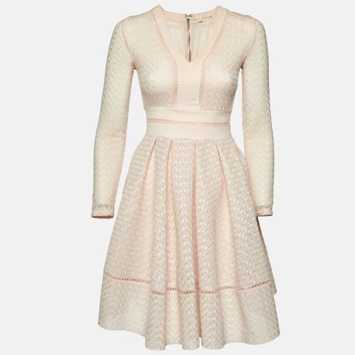 Light Peach Lace Rossignol Pleated Mini Dress M - Maje - Modalova