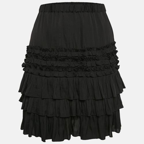 Crepe Ruffled Mini Skirt L - Maje - Modalova