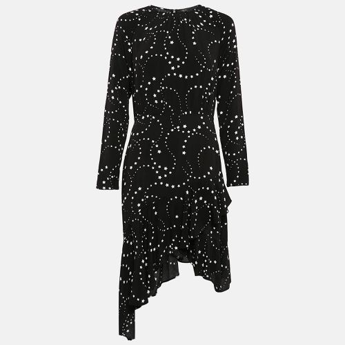 Star Print Crepe Asymmetric Midi Dress S - Maje - Modalova