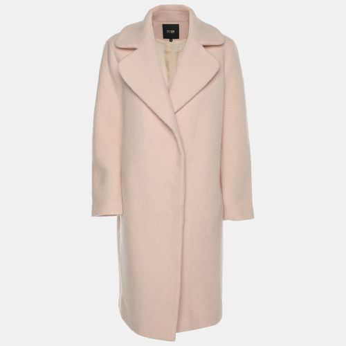 Maje Pink Wool Button Front Coat M - Maje - Modalova