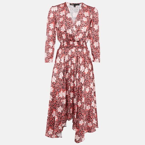 Floral Print Satin Midi Dress XS - Maje - Modalova