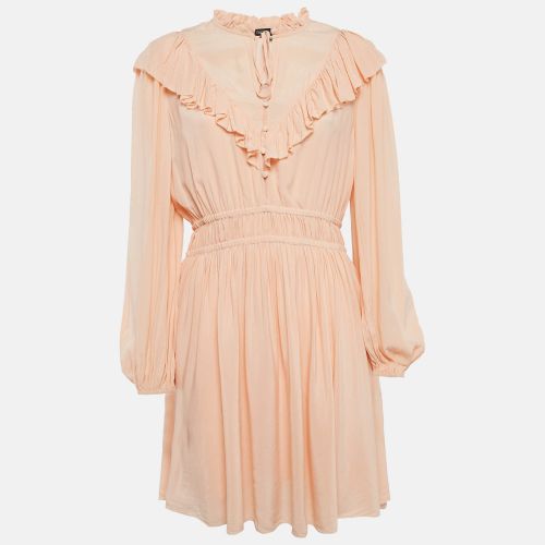 Crepe Ruffled Mini Dress L - Maje - Modalova