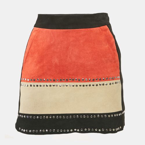 Suede Stud Detail Mini Skirt M - Maje - Modalova