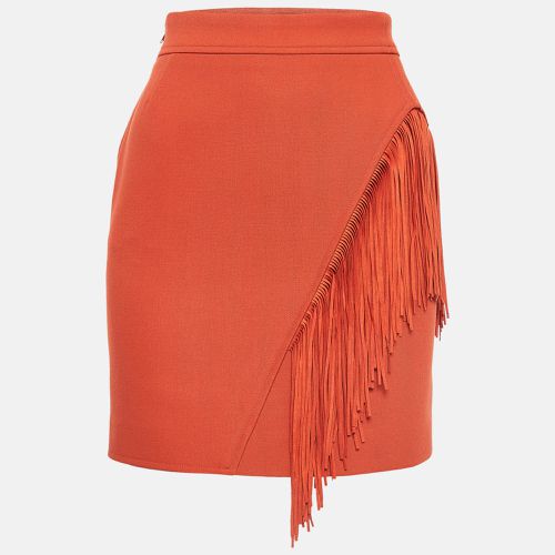 Crepe Fringe Detail Mini Skirt S - Maje - Modalova