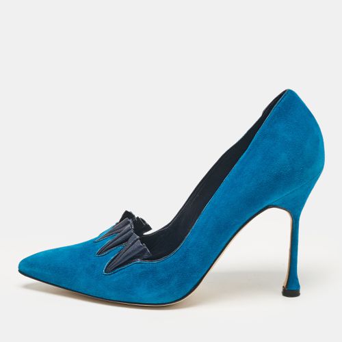 Leather Suede Pointed Toe Pumps Size 39 - Manolo Blahnik - Modalova