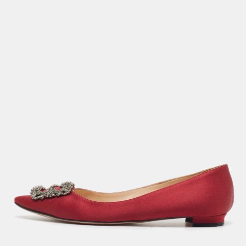 Satin Hangisi Ballet Flats 37.5 - Manolo Blahnik - Modalova