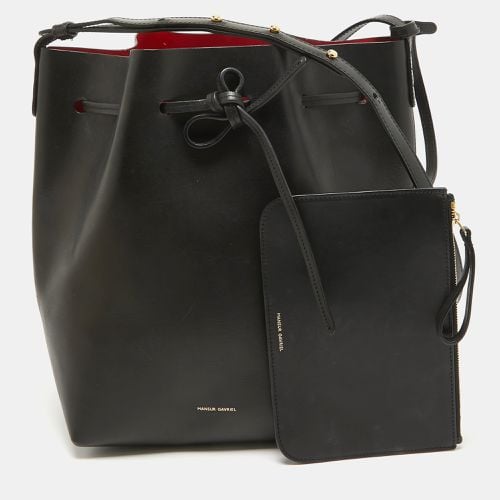 Leather Drawstring Bucket Bag - Mansur Gavriel - Modalova