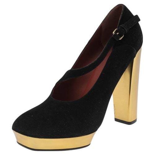 Suede Platform Block Heel Pumps Size 38.5 - Marc by Marc Jacobs - Modalova