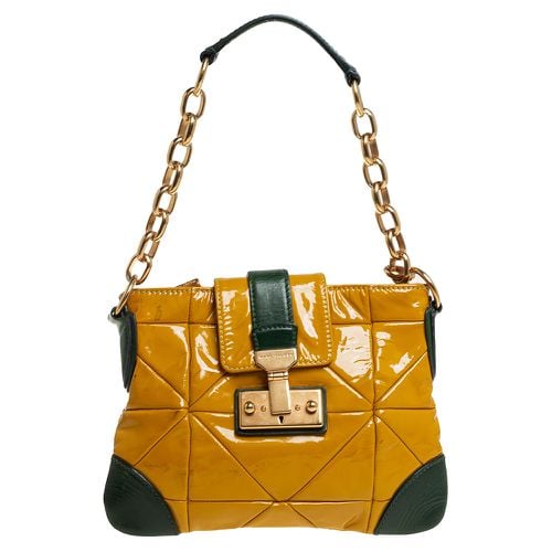 Mustard /Green Patent Leather And Leather Shoulder Bag - Marc Jacobs - Modalova