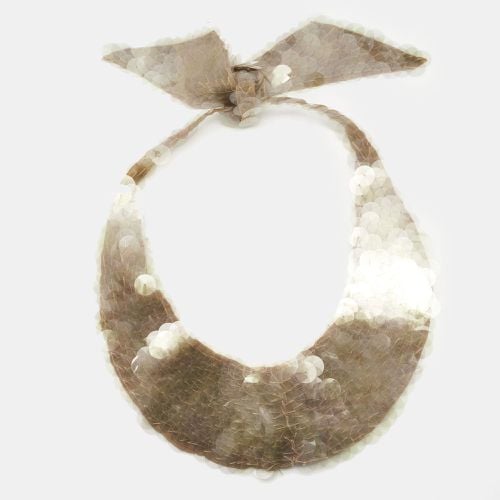 Silk Clear Sequined Collar Necklace - Marni - Modalova