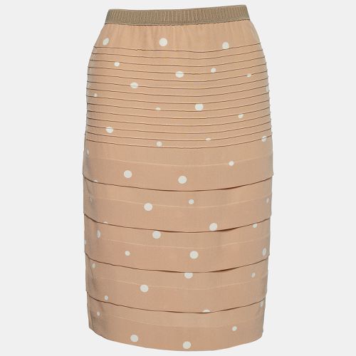 Polka Dot Print Silk Pin Tuck Detail Pencil Skirt S - Marni - Modalova