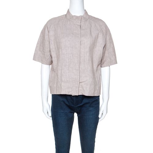 Linen Press Button Short Sleeve Top S - Marni - Modalova