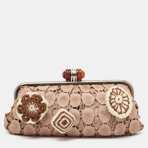 Dusty Crochet Embellished Frame Clutch - Marni - Modalova