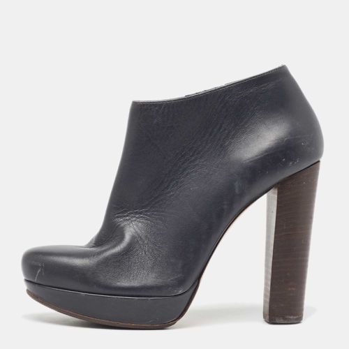 Navy Leather Ankle Boots Size 38 - Marni - Modalova