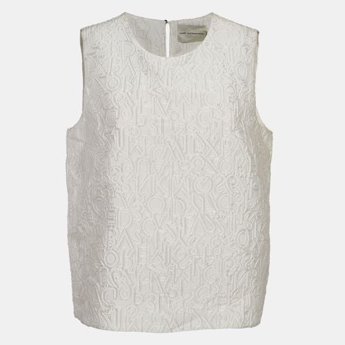 Off- Alphabet Jacquard Crepe Sleeveless Top L - Mary Katrantzou - Modalova