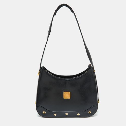 MCM Black Leather Zip Shoulder Bag - MCM - Modalova